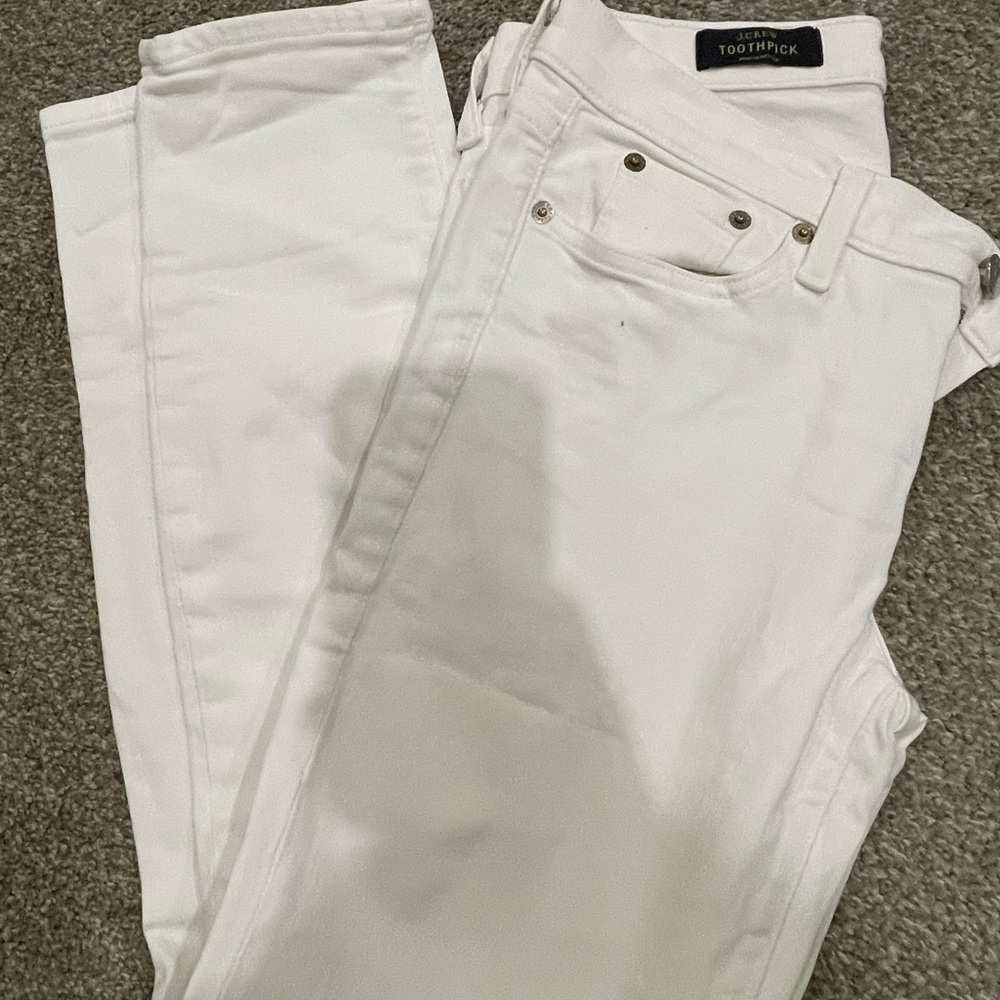 J.Crew Ivory Toothpick Jeans